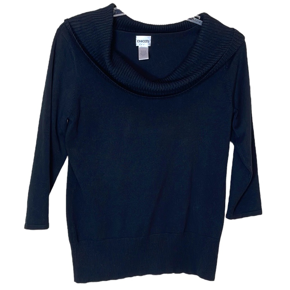 Chico's Midnight Cowl Neck Sweater
